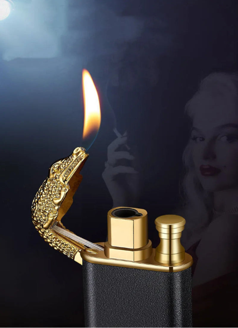 Blue Flame Lighter Dragon Tiger Double Fire Winproof lighter